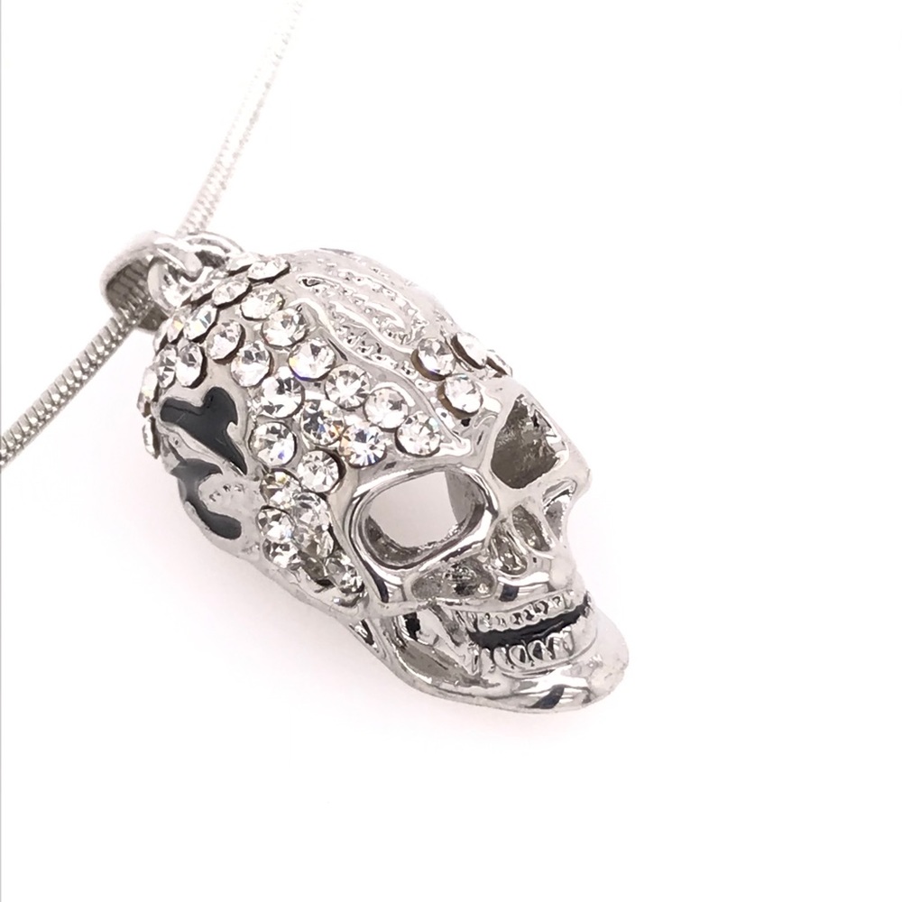 Ghost Ryder Skull Swarovski Pendant